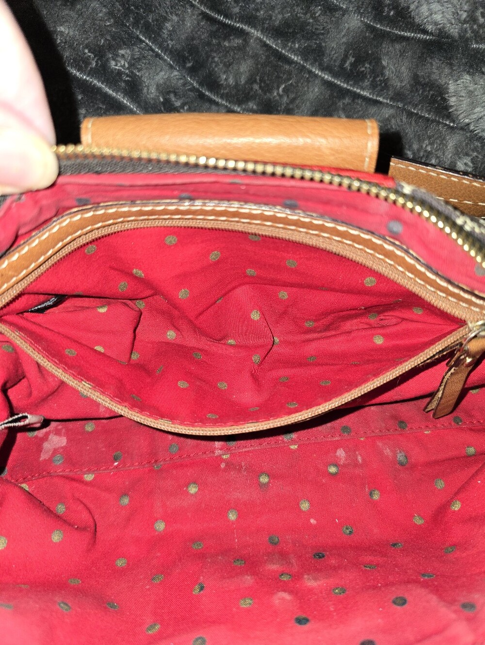 Kate Spade Vintage Small Dual Strips Canvas Signature Logo Shoulder Bag. EUC - Picture 11 of 15